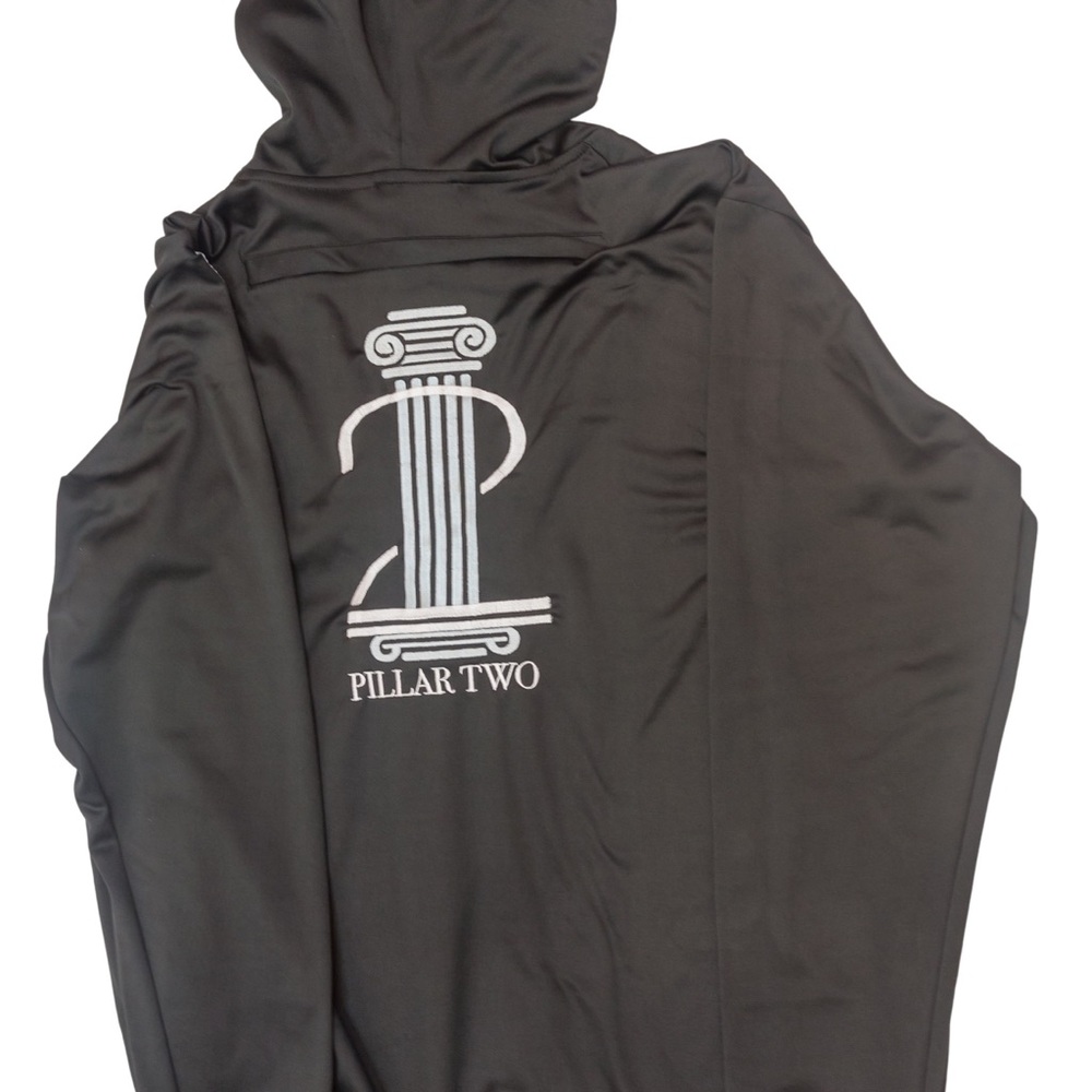 Pillar2 Black Embroidered Hoddie